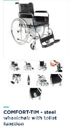 Wheelchair with commode